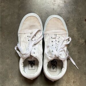 Vans White Low-Top Canvas Sneakers
